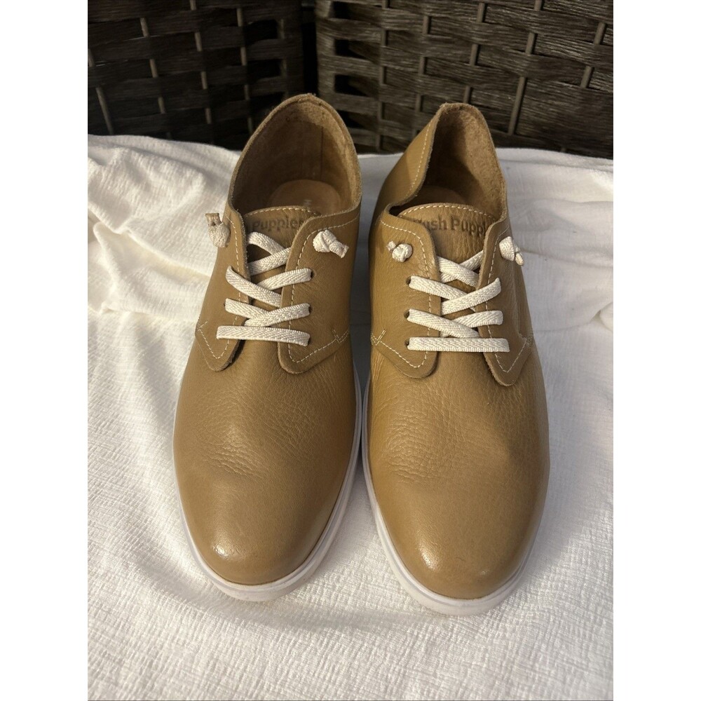 Hush Puppies Everyday Lace-Up Sneaker Tan/Camel Womens 8.5
